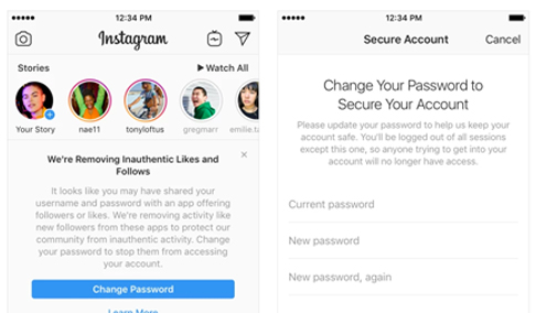 Instagram reduces inauthentic activity 